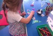 29th Aug 2014 - Lucy making a shark mask