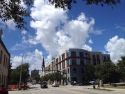 4th Sep 2014 - Looking south on Calhoun Street, Charleston, SC, with summer clouds