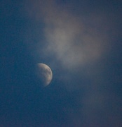 5th Sep 2014 - Moon and clouds above Colonial Lake, Charleston, SC