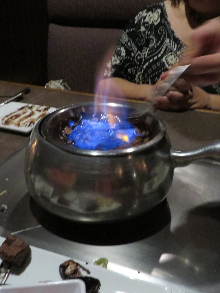flaming chocolate turtle fondue by margonaut