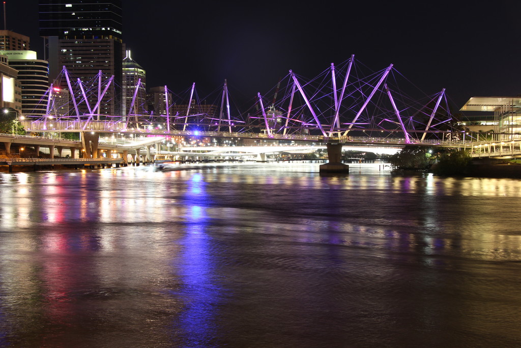 My Brisbane 49 - Kurilpa Bridge & Brisbane River  by terryliv