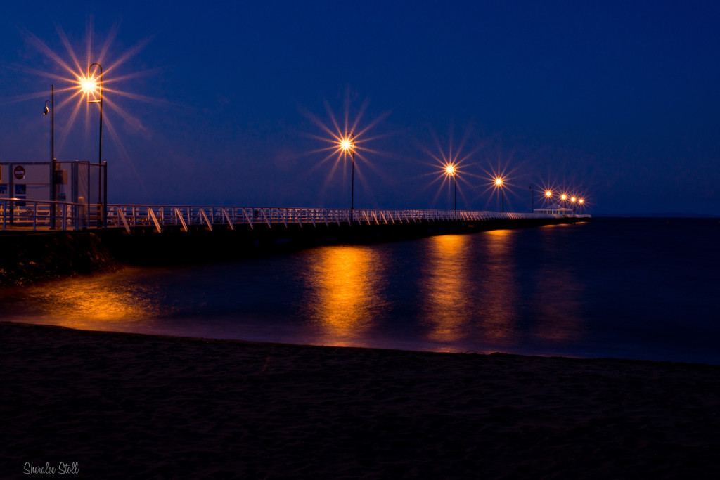 Shorncliffe Pier by night by bella_ss