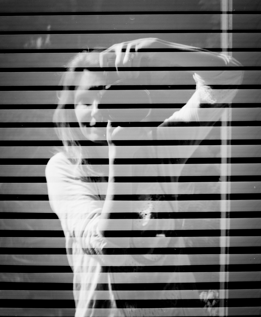 Blinds Reflection Selfie by epcello