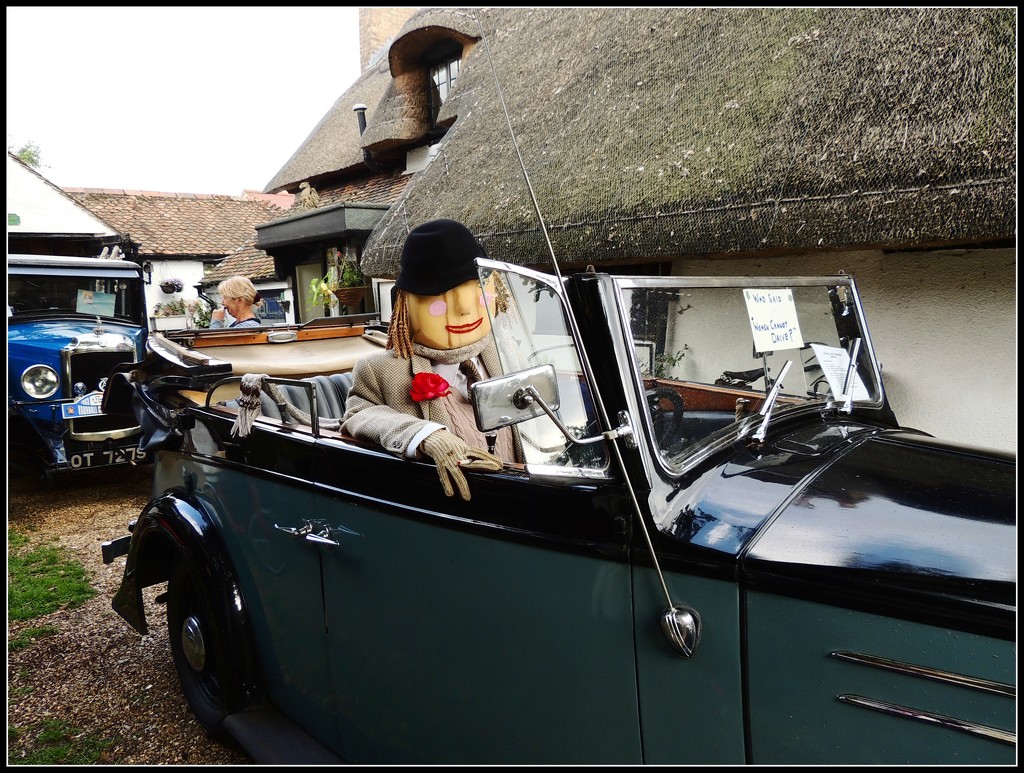 Even the vintage car had a scarecrow in it by rosiekind