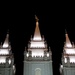 The Salt Lake Temple at Night by jyokota