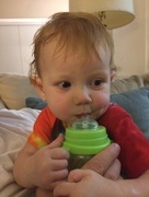 22nd Sep 2014 - She's been doing okay with her straw. 