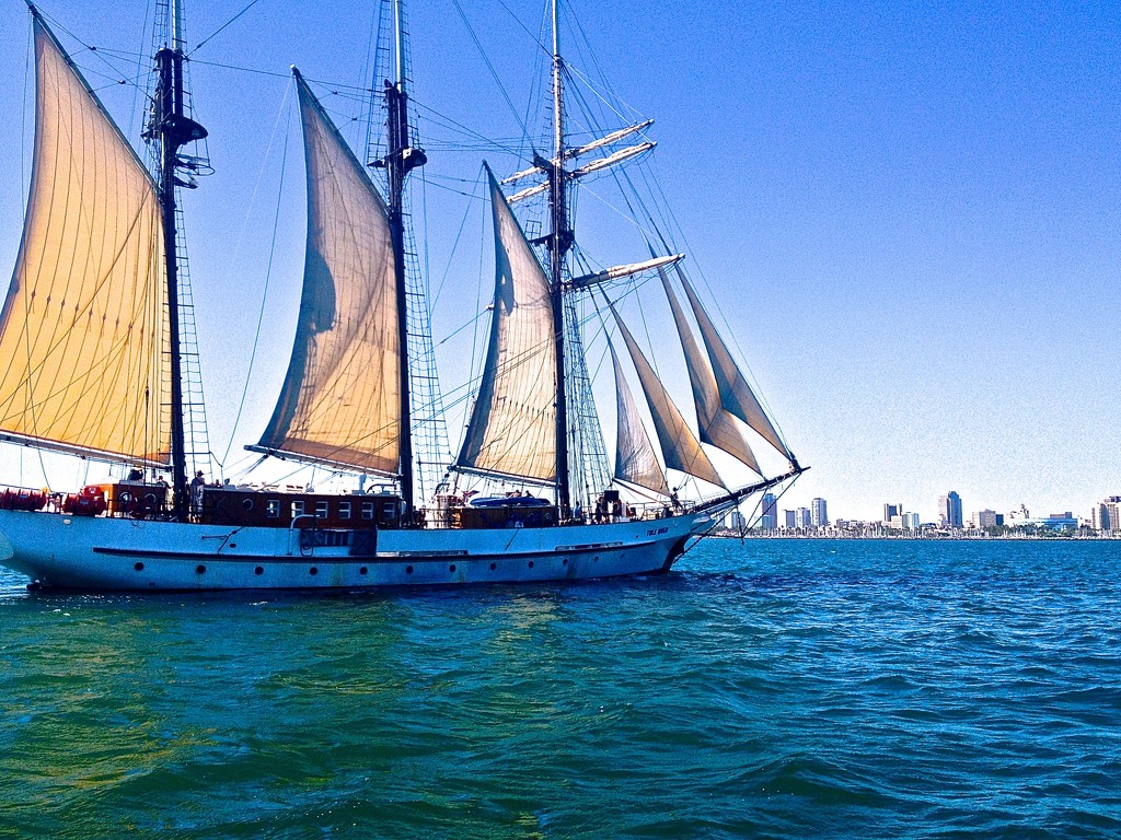 Tall Masted Schooner by redy4et