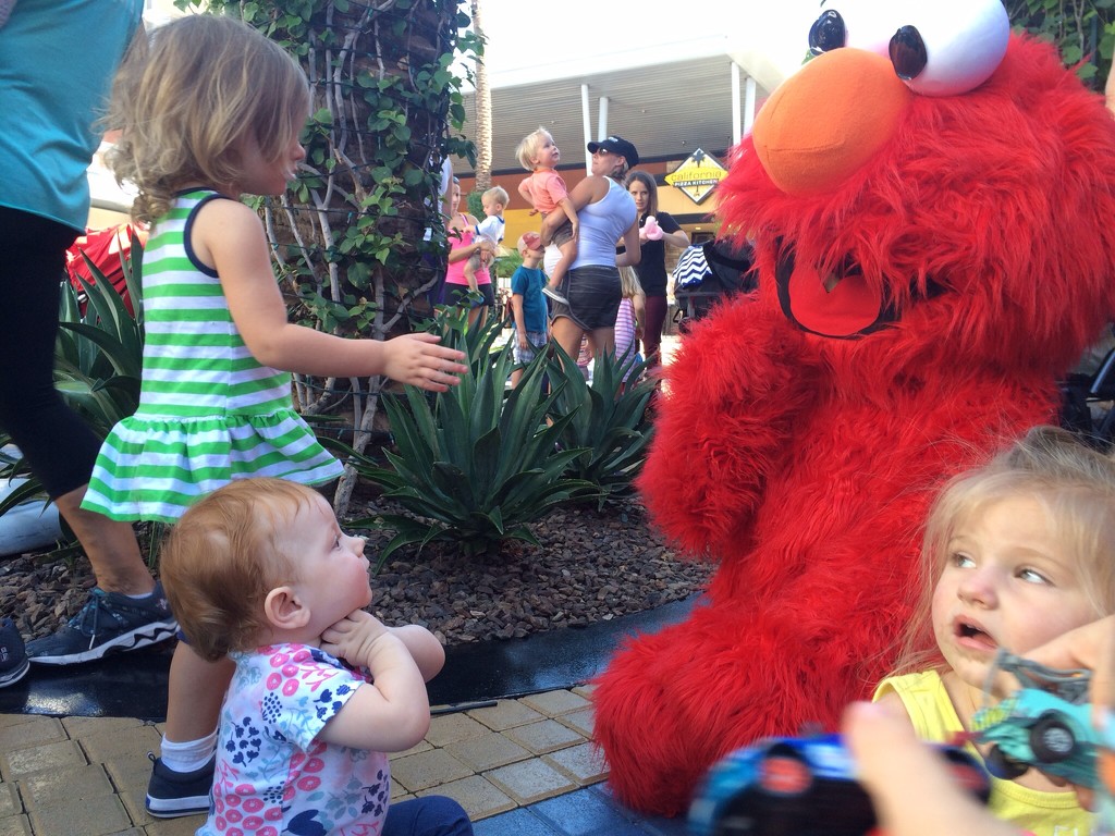 Meeting Elmo for the first time by doelgerl