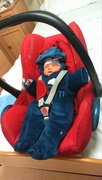 9th Sep 2014 - All ready for his first ride in Grandma's Taxi