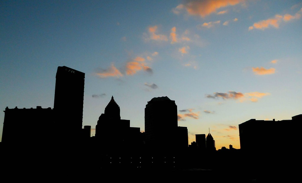 Pittsburgh PA silhouette by mittens