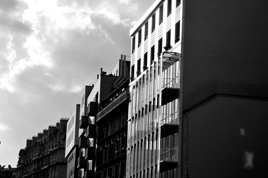 sunny b&w street by parisouailleurs