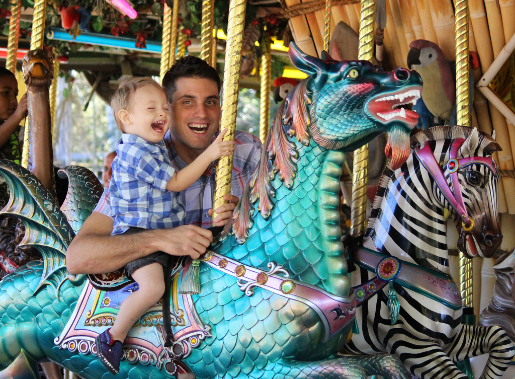 First Carousel Ride by hondo