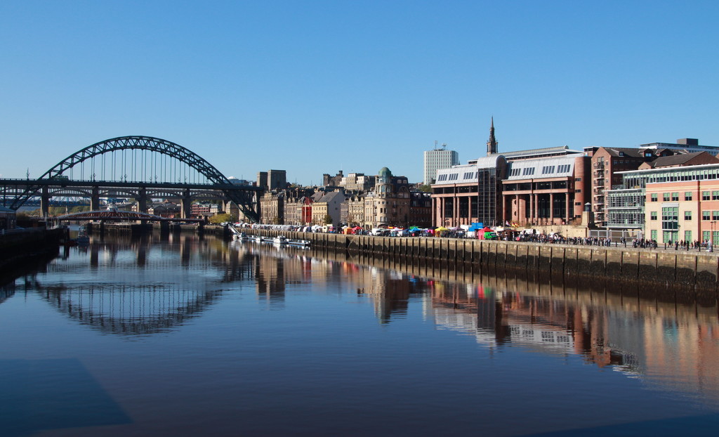 Tyne Bridge and the quayside market by busylady