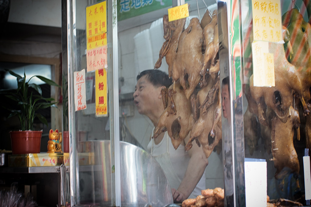 Duck For Sale At The Wet Market In Kowloon by seattle