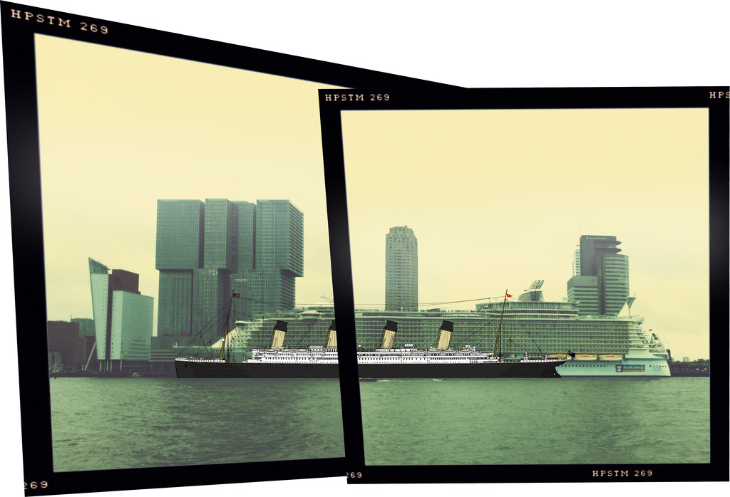 Oasis of the Seas vs Titanic by mastermek