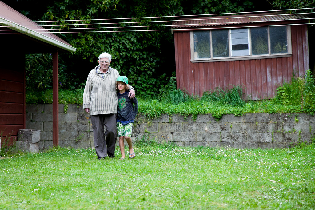 A walk around the house with Grandad by kiwichick