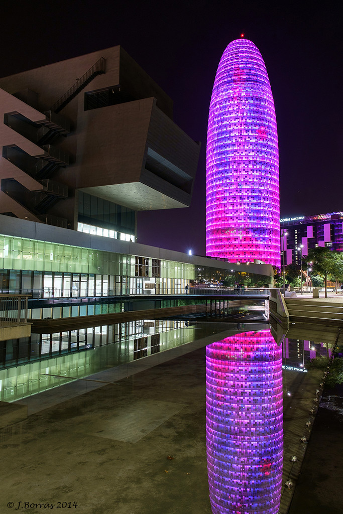 Torre Agbar dressed in pink by jborrases