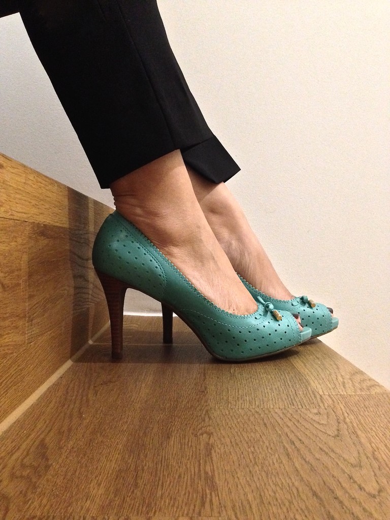Turquoise shoefie by cocobella