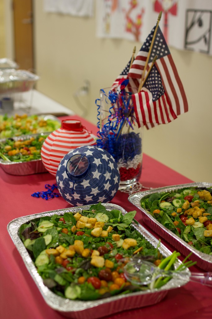 Part of our American BBQ spread to welcome Japanese students by darylo