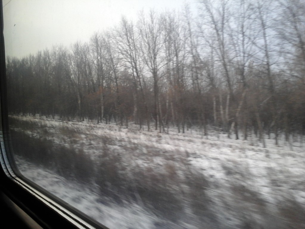 first snow of the train window by inspirare