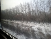 3rd Nov 2014 - first snow of the train window