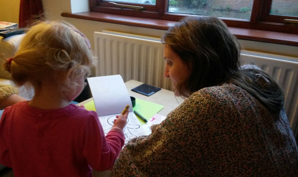 Colouring with my Auntie by elainepenney