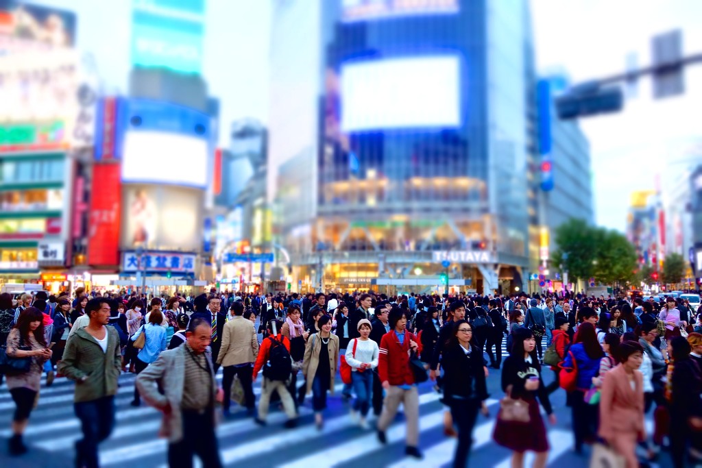 crowded Shibuya by cocobella
