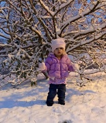 16th Nov 2014 - First snow of the season. Adalyn is not impressed