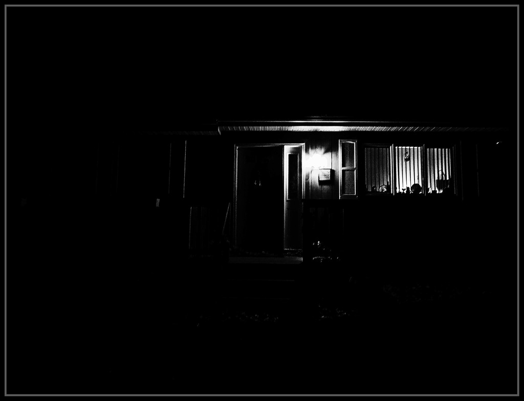 Black and White at Night by olivetreeann