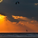 Kiteboarder at sunset by mccarth1