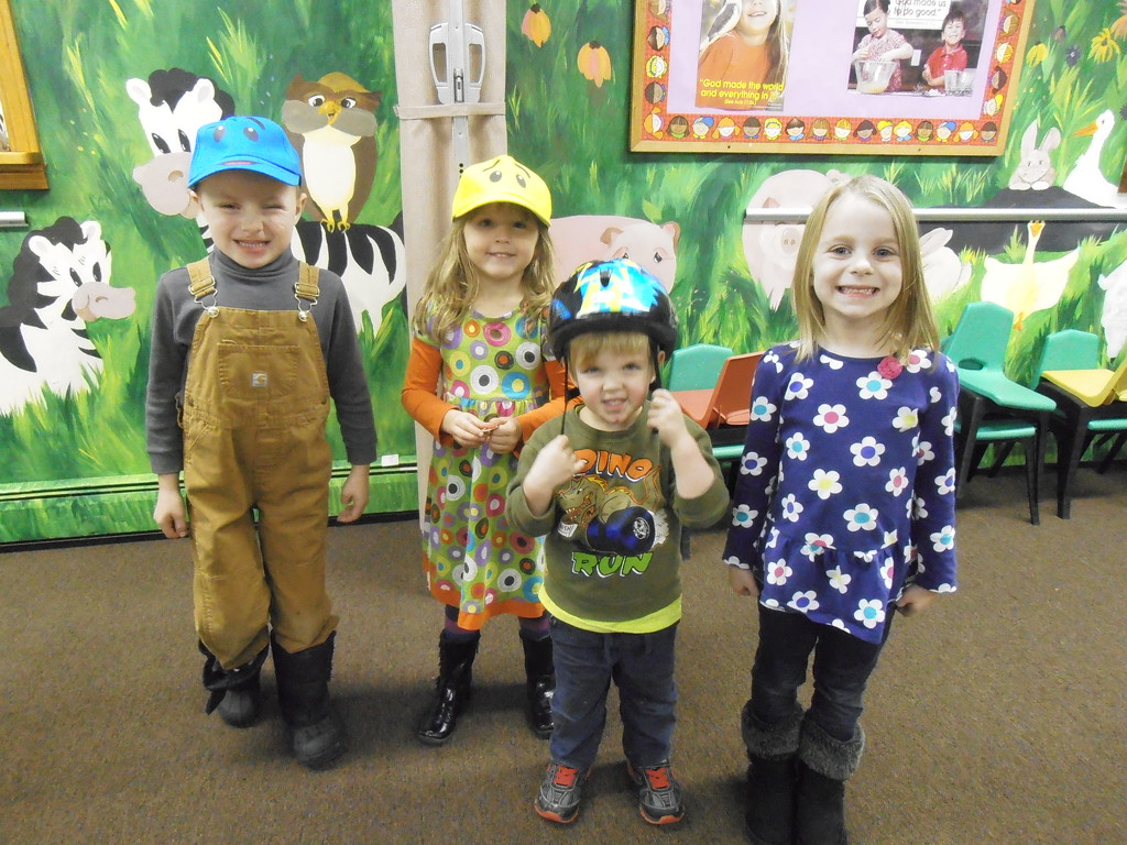 Preschool Class on Hat Night by julie