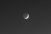 21st Nov 2014 - Moon Sliver with a Shadow 