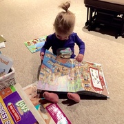 19th Nov 2014 - Reading herself a bedtime story