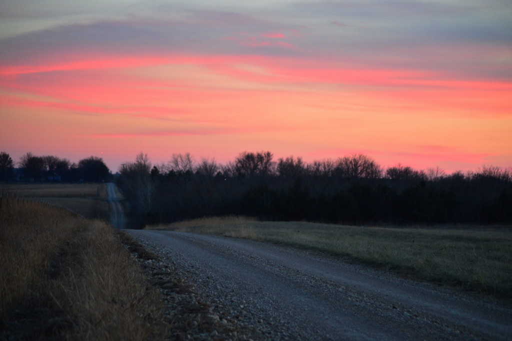 Thankful for Country Roads and Kansas Sunsets by kareenking