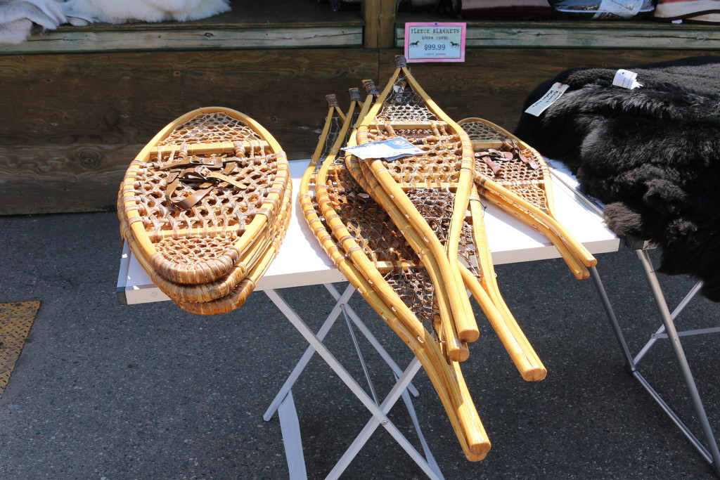 Traditional snow shoes at the  CreeTrading Post. by hellie