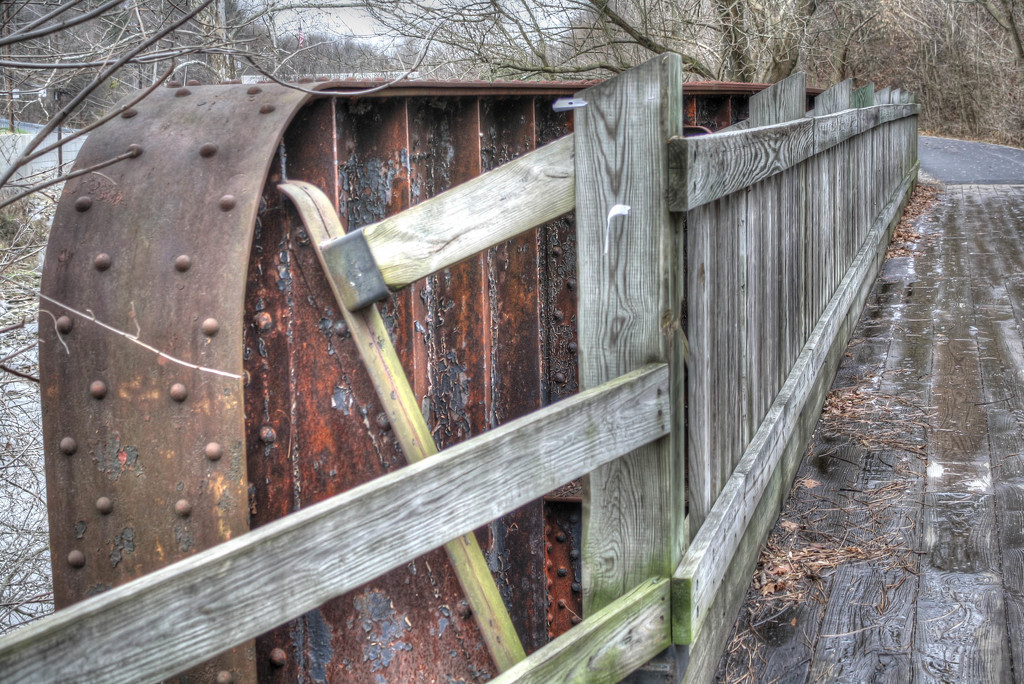 Rust by the walkway by mittens