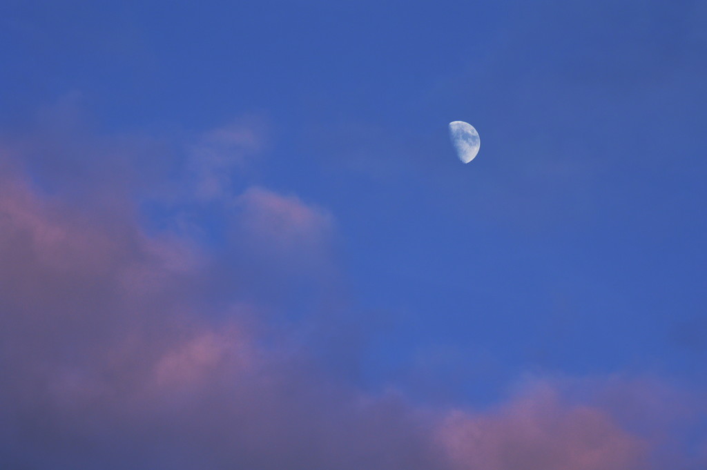 Moon and clouds by francoise