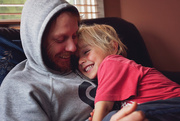 7th Dec 2014 - Cuddles with Daddy