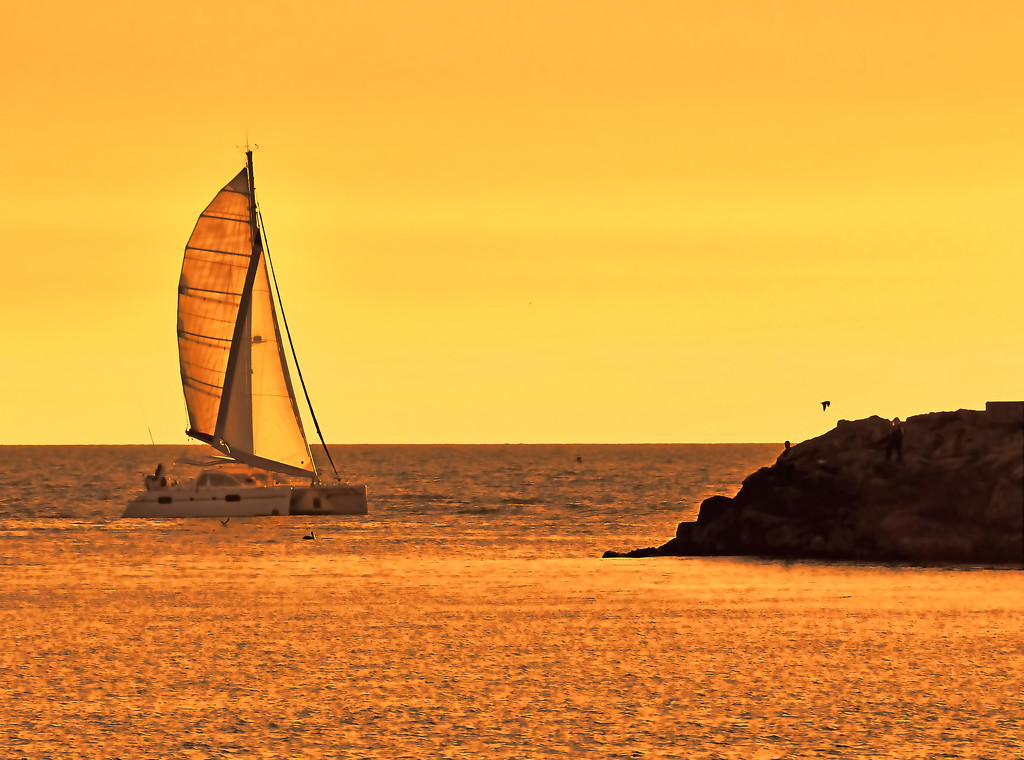 Sailing Into The Sunset by joysfocus