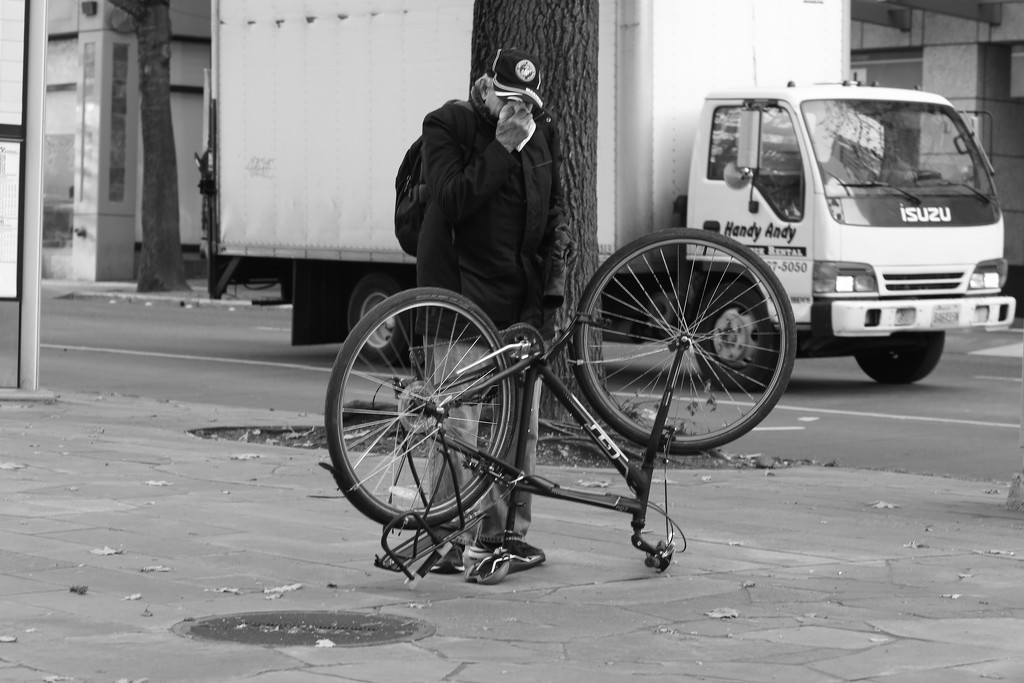 He Needs Handy Andy To Help Him Fix His Bike! by seattle