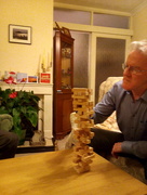 17th Dec 2014 - Phil playing tumbling towers.