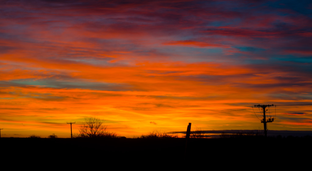 Sunset from Donnington Bridge, Lincolnshire by manek43509