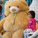 Uncomfortable posing with the bear by fotoblah