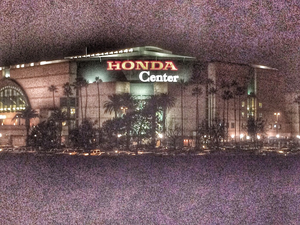 Honda Center in Purple Fog by redy4et