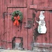 Holiday 26 - Decorated barn door by mittens