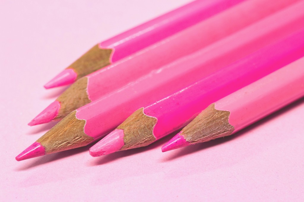 Pink pencils by bizziebeeme