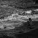Black beach in black and white. by cocobella