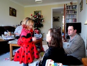25th Dec 2014 - Amandine thrilled with her Ladybird Outfit.