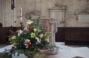 4th Jan 2015 - Romsey Abbey: flowers at the font
