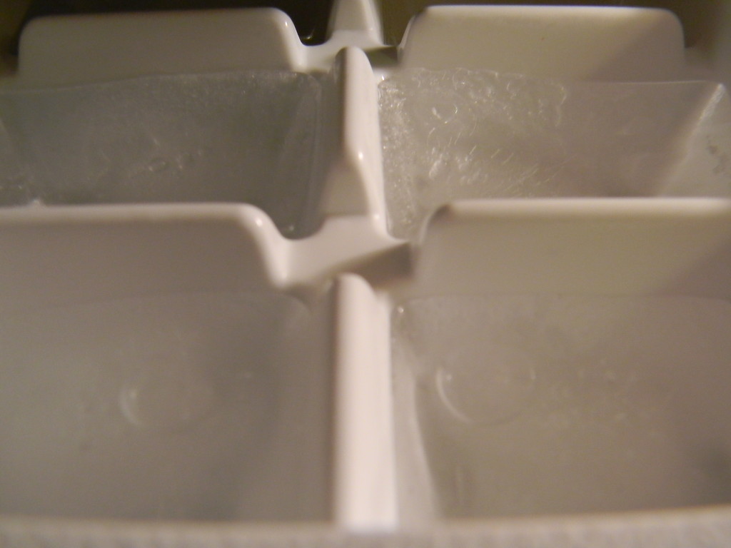 Ice Cubes in Fridge by sfeldphotos